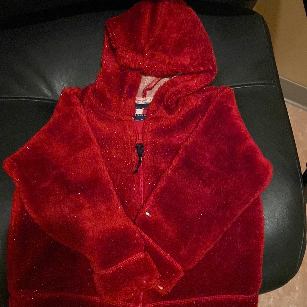 Red plush jacket